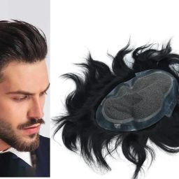 Australian hair Patch for Men, 100% Human hair, Natural Looking Patch Size 9x6 Hair Extension-image-28