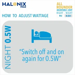 halonix 9 W, 0.5 W Basic Round B22 LED Bulb image 5