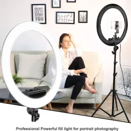 Treadmill 100% good Quality 10" inch LED Ring Light with 7 Ft Tripod Stand Combo and Phone Holder for Tiktok YouTube Reels Photo-shoot Video Live Stream Makeup Videos vlogging Vigo Video Shooting | 3 color modes Dimmable Lighting | Recording with Mobile Phone and Camera Clip Setup Ring Flash Flash image 5
