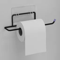 Self Adhesive Toilet Paper Holder/Tissue Paper Roll Holder for Bathroom-Pack 1 Steel Toilet Paper Holder-image-71