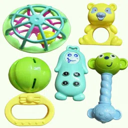 High Quality Non Toxic Baby Toys Rattle Set of 5-Pieces kids Rattle-3