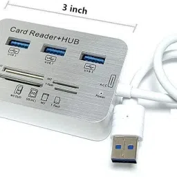 MESHIV 7 in 1 USB 3.0/3.1 hub Combo Card Reader image 2