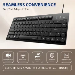 Bestor 3-in-1 Combo USB Wired Mini Keyboard, Wireless Mouse & Waterproof Mouse Pad Combo Set image 4
