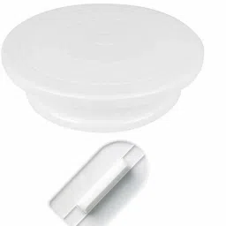 Cake Turntable Revolving Cake Decorating Stand Cake Stand & Easy Glide Smoother Plastic Cake Server-22
