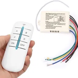 Marson ABCD 4 Way Wireless Remote Control Switch Three Way IR RF Switch for Light & Fan Smart Switch image 2