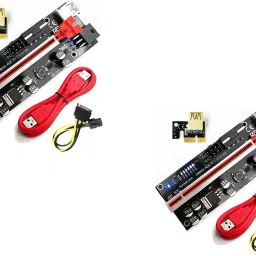 Tobo Riser Card VER0010S Plus Ultra Latest / 8 Capacitor / GPU Riser / PCIE Riser Express Cable 16x to 1x Power PCIe Riser Adapter 80cm USB 3.0 Cable (VER 010S-Pack-2) DDR2 1 GB AMD/ATI Chipset 1000 bit 1000 MHz Graphics Card-35