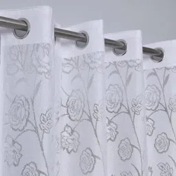 274 cm (9 ft) Net Semi Transparent Long Door Curtain Single Curtain-image-26