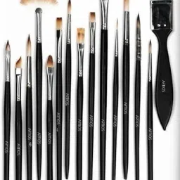 15pc Painting Brush Set - Beginner & Artist Accessories-image-1