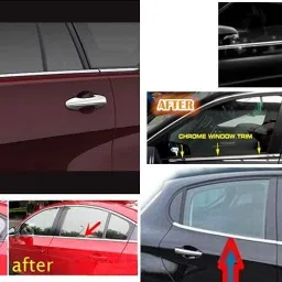 ds enterprise Lower Window Garnish Chrome for Mahindra Xuv 3XO All Models Chrome MAHINDRA XUV Side Garnish image 4