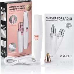 2-in-1 Facial Hair Remover & Eyebrow Trimmer – Sleek, Safe & Painless, Women-26
