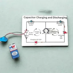 Charging Discharging Capacitor Working Model Science Project DIY-24