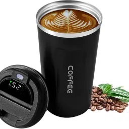 Coffee with Temperature Display Stainless Vacuum Travel portable insulated Stainless Steel Coffee Mug-image-42