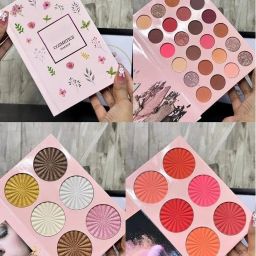 hsq Full Face Makeup Book 4 Page Kit with Eyeshadow, Blush, Highlighter & Eyebrow image 5