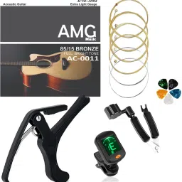 Acoustic Guitar String Set with Guitar Capo ,Tuner and Guitar String Winder with Picks Guitar String-13