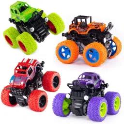 Mini Monster Truck Friction Powered Cars Toys, 360 Degree Stunt 4wd Cars-19