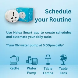 HALOX STAY CONNECTED 10A Wifi + BT Smart Plug Compatible Google Assistant /Alexa Smart Plug Smart Plug image 5