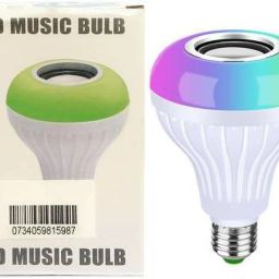 blushinsta Led Bulb with Bluetooth Speaker Music Light Bulb E27 LED White + RGB Light Ball Bulb Colorful Lamp with Remote Control for Home, Bedroom, Living Room, Party Decoration 12 W Bluetooth Speaker (White, Stereo Channel) Smart Bulb-15