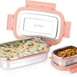 Click Eat Junior Sleek & Compact Airtight 2 Containers Lunch Box-image-42