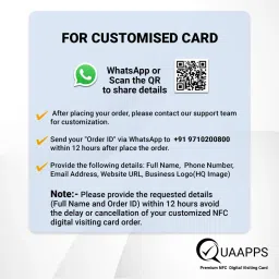 quaapps Nfc Business Card,Rectangular , PVC Business Card image 5