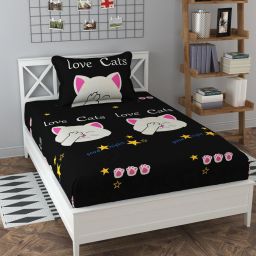 170 TC Cotton Single Printed Flat Bedsheet-20