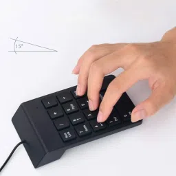 SCALEBEE Wired Numeric Keypad Slim Mini Number Pad Keyboard Numpad for Laptop & Desktop Wired USB Handheld Laptop Keyboard Compatible with Desktop, Laptop, Mac stand support image 4