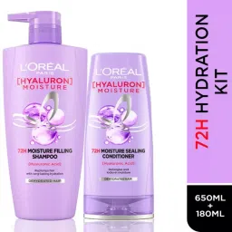 Moisture Shampoo 650ml + Conditioner 180ml Combo for 72HR Hydrated Hair-26