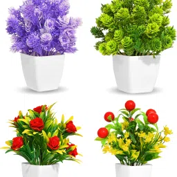 Artificial Flower With Pot For decoration Multicolor Wild Flower Artificial Flowerwith Pot-10