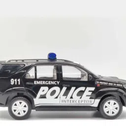 Black Thunder Police Cruiser Pull Back Toy Car for Your Cool Kids-27