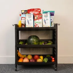 3 Layers Plastic Rolling Storage Rack | Multipurpose Storage Rack with Wheels | Plastic Kitchen Trolley-image-30