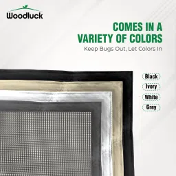 woodluck Fibre Adults Washable Fiberglass Mosquito net for window self Adhesive hook & loop tape-4x3 Feet Mosquito Net image 2