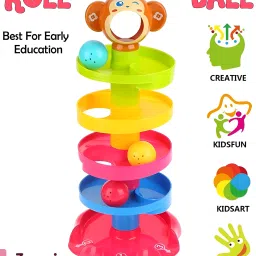 Roll Ball Swirling Tower Toddler Development Educational Ramp Toy for Babies-image-39