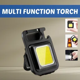 Rechargeable Small (COBB Light) With Keychain and 4 Hours Battery LifeH155 4 hrs Torch Emergency Light-0