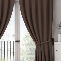 214 cm (7 ft) Polyester Semi Transparent Door Curtain Single Curtain-image-30