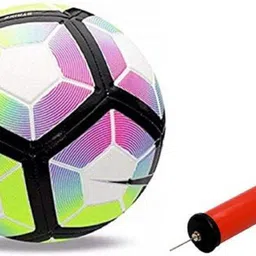 aristo Laliga Purple Football with Inflating Air Pump Football - Size: 5-picture-22