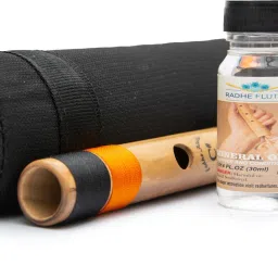 radhe flutes C Sharp Right Hand Middle Octave With Hard Case Bamboo Flute image 2