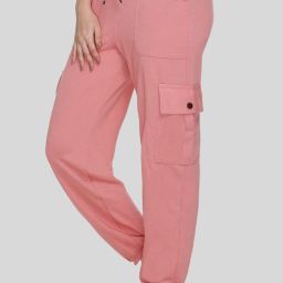 Women Solid Pink Track Pants-image-43