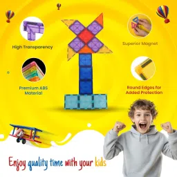 rizzabay MAGNETIC TILES FOR KIDS BUILDING BLOCKS AGE 3+ image 2