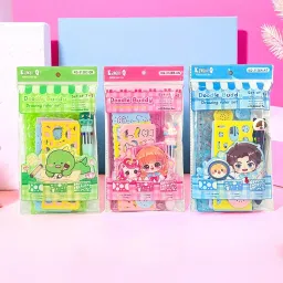 Doodle Buddy Drawing Ruler Set of 7 for kids, Pack of 1, Random Color Ruler-15