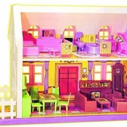 Sale Doll House Play Set, Doll House with Master Bedroom, Dining Room, Living Room, Bath Room, Infant Room, 34 Pieces-picture-46
