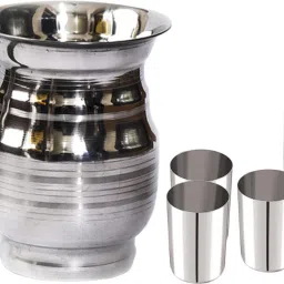 SHINI LIFESTYLE Stainless Steel Jug and Glass combo, Water Jug, juice glass,Tumbler set Jug Glass Set-image-11