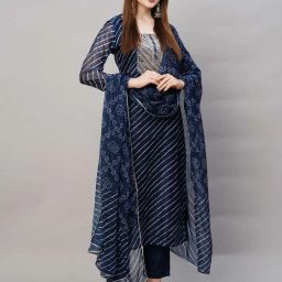Embroidered Kurta, Salwar & Dupatta Set-image-88