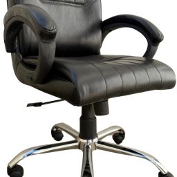 UROBIN HEAVY DUTY MIDDLE BACK ERGONOMIC REVOLVING CHAIR Leatherette Office Adjustable Arm Chair-image-48