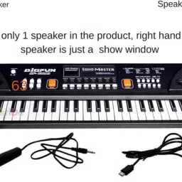 just97 61 Keys Musical Keyboard Piano with Mic for Kids Analog Portable Keyboard K36 image 4