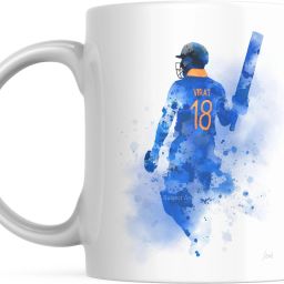 King Kohli,Inspiring captain,No.18, Run Machine,Virat fans,GIFTCricket lovers Ceramic Coffee Mug-image-6