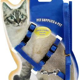 Cat Adjustable Nylon Cat Harness Strap Collar with Leash Set Small Pet 22 cm Dog & Cat Strap Leash-image-22
