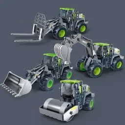 Push and Go Construction Vehicles Set, 4 Pack Toys Construction Trucks-25
