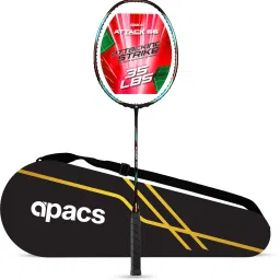 ATTACK 66 (35LBS, 100% UHM GRAPHITE) Red Unstrung Badminton Racquet-picture-0