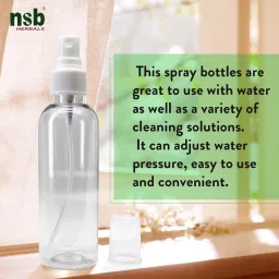 ceeyu Transparent Empty Reusable FineMist SprayBottle with DustCap 131 100 ml Bottle image 4