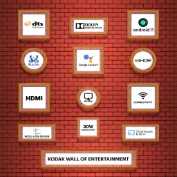 kodak 80 cm (32 inch) HD Ready LED Smart Android TV with Android 11 and Dolby Digital Plus image 2