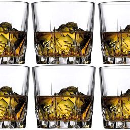 (Pack of 6) 300 ml Modern Tableware Party Beverage Whisky/Whiskey , Scotch, Rum, Vodka, Wine, Beer Glass Tableware| Partyware |Bar Set of (6) Dubai Fancy Whisky Glass, Wine, Water and Juice Tumbler Glass Set Multi-Purpose Beverage Drinking Transparent Glass, Dubai, Transparent (300ml,pcs of 6) Glass Set Whisky Glass-8